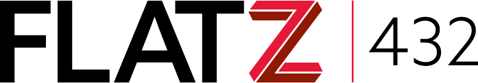 A graphic with the words FLAT Z 432 and a red vertical line.